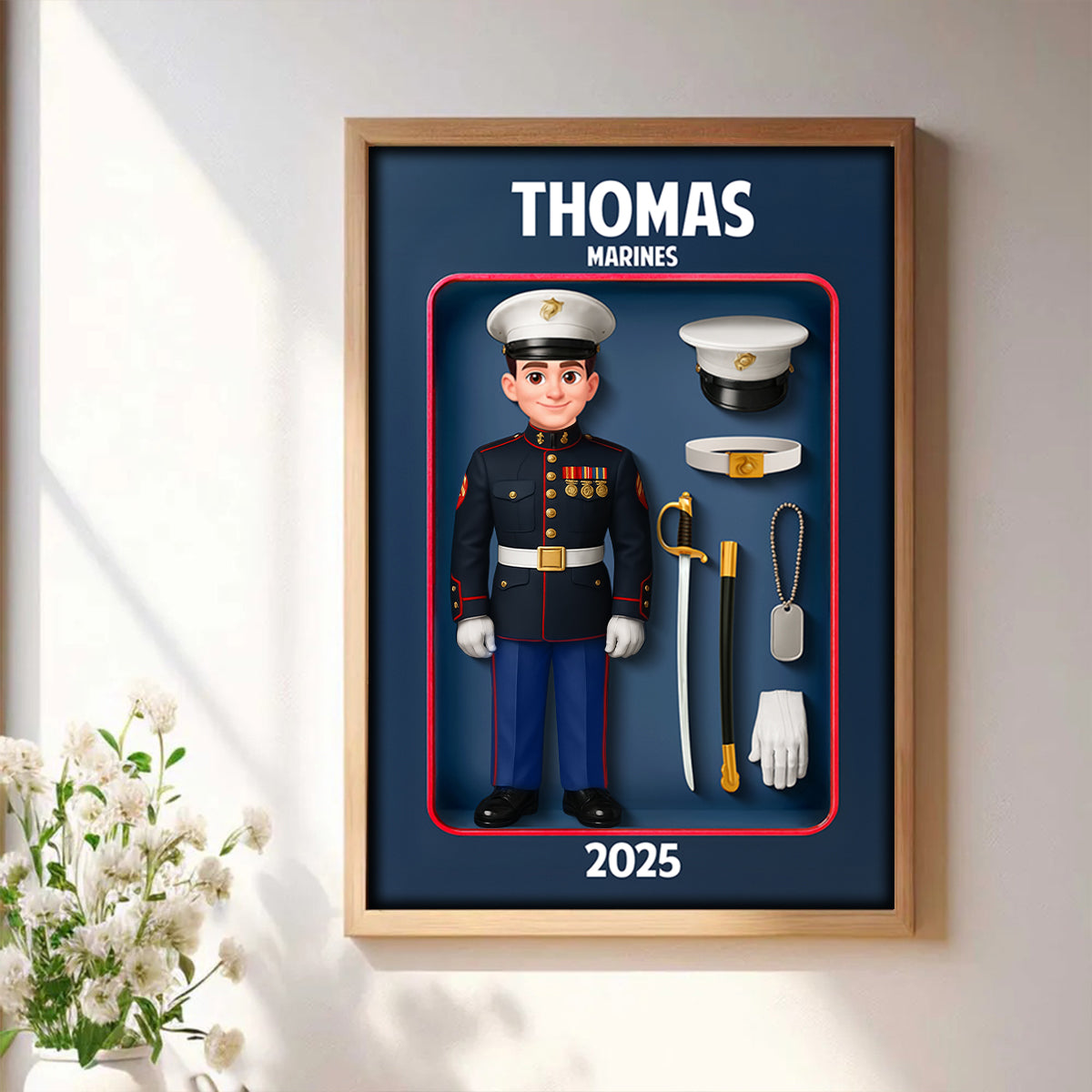 Marines Action Figure 3D Effect - Personalized Poster - Special Gift For The Marines