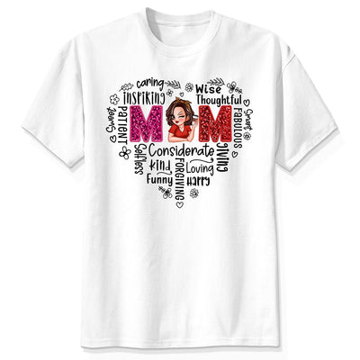Mom Word Art Gift For Mom Personalized Shirt