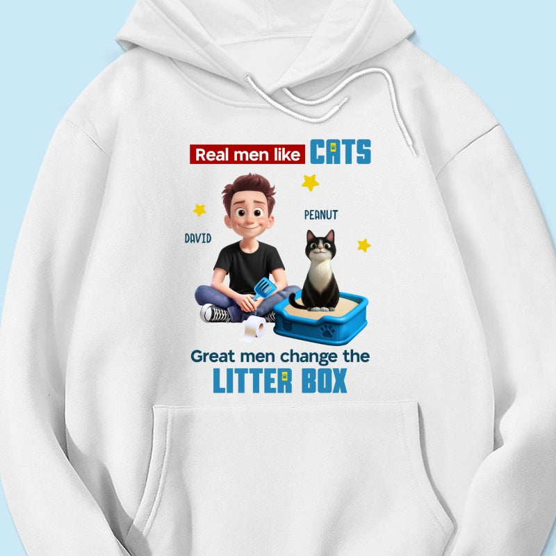 Cat Dad Change The Litter Box Personalized Shirt, Funny Father's Day gift