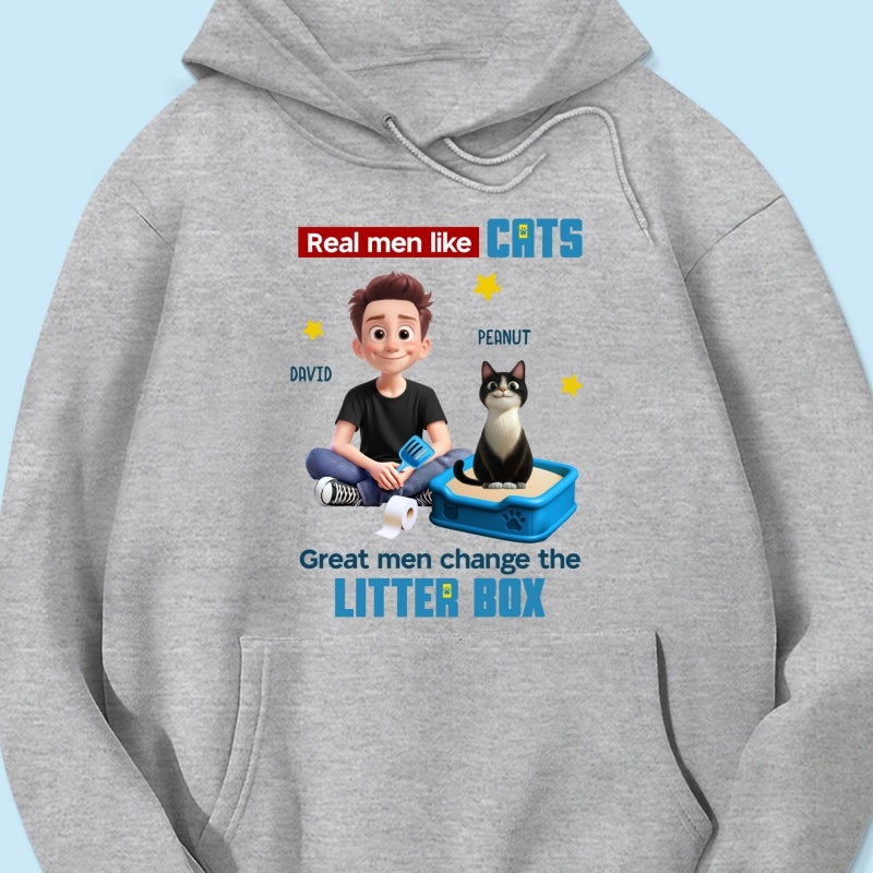 Cat Dad Change The Litter Box Personalized Shirt, Funny Father's Day gift