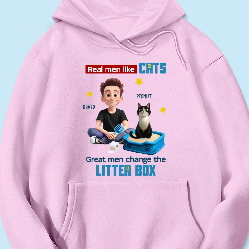 Cat Dad Change The Litter Box Personalized Shirt, Funny Father's Day gift