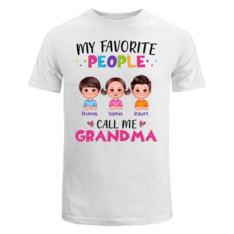 Colorful My Favorite People Call Me Grandma Doll Kids Personalized Shirt