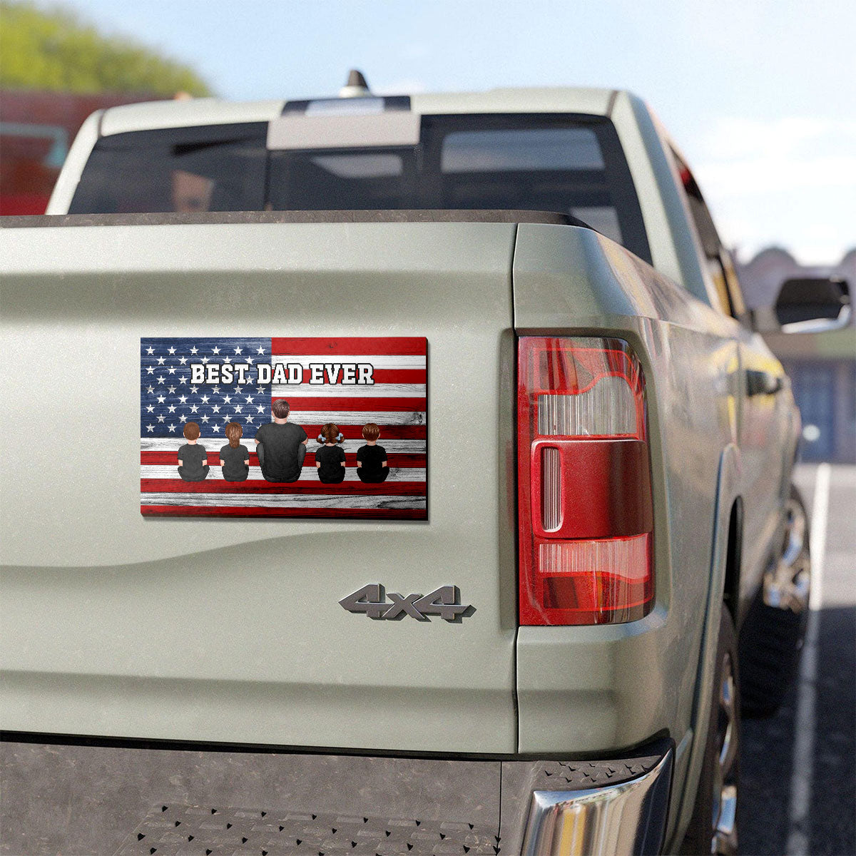 #1 Dad, Best Dad Ever Personalized Car Magnet, Gift For Dad