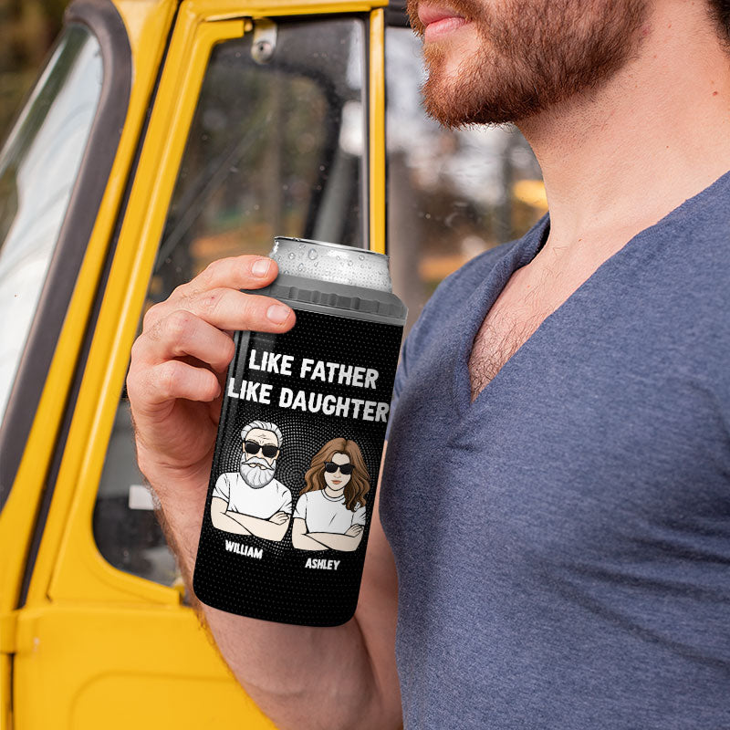 Like Father Like Daughter Personalized 4 In 1 Can Cooler