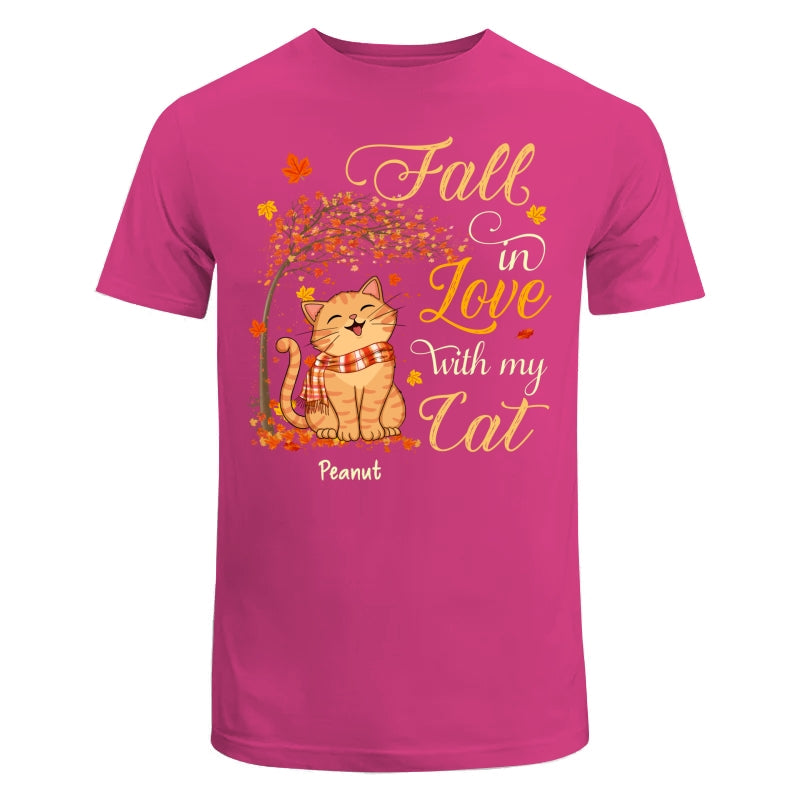 Fall In Love With My Smiling Cats Fall Season Personalized Shirt