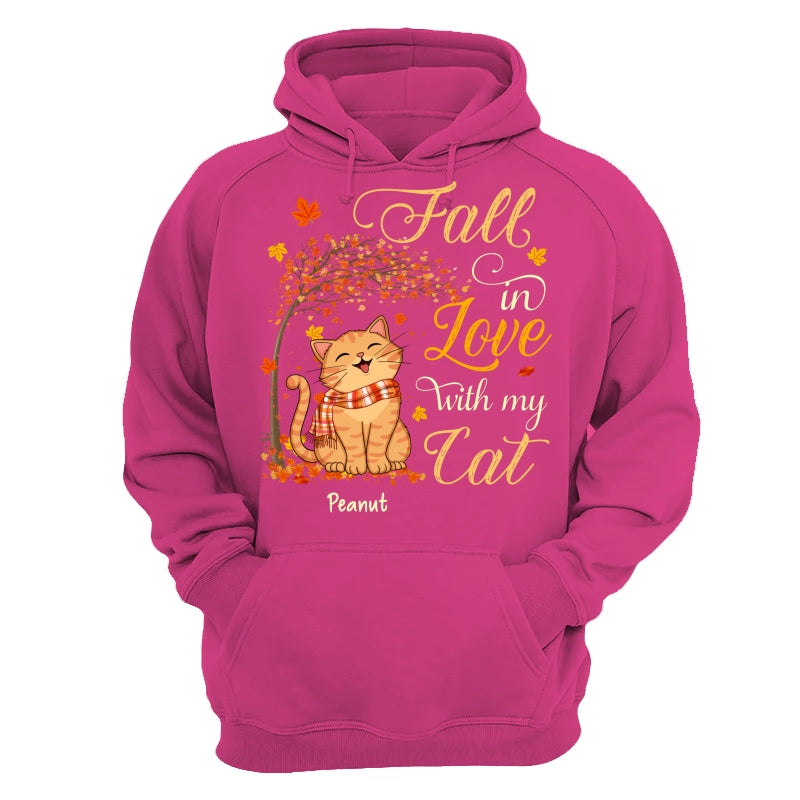 Fall In Love With My Smiling Cats Fall Season Personalized Shirt