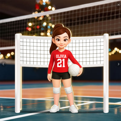 Volleyball Girl 3D Effect - Personalized Light Box - Christmas Gift For Teen Girls