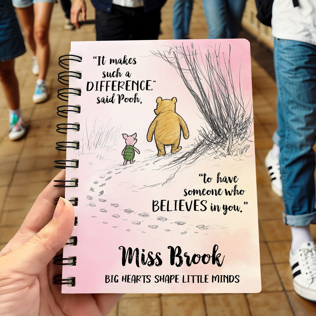 Someone Believes In You Personalized Spiral Notebook Journal, Teacher Gifts, Appreciation Gift