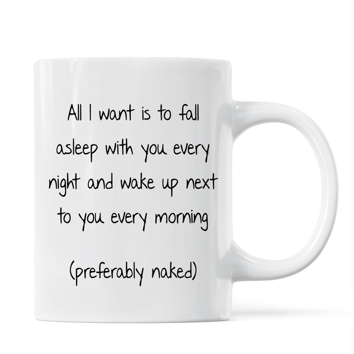 All I Want Is To Fall Asleep With You Valentine‘s Couple Personalized Mug