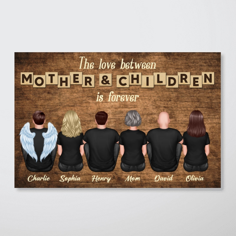 The Love Between Mother & Daughters Sons Is Forever Personalized Poster, Heartfelt Gift For Mom