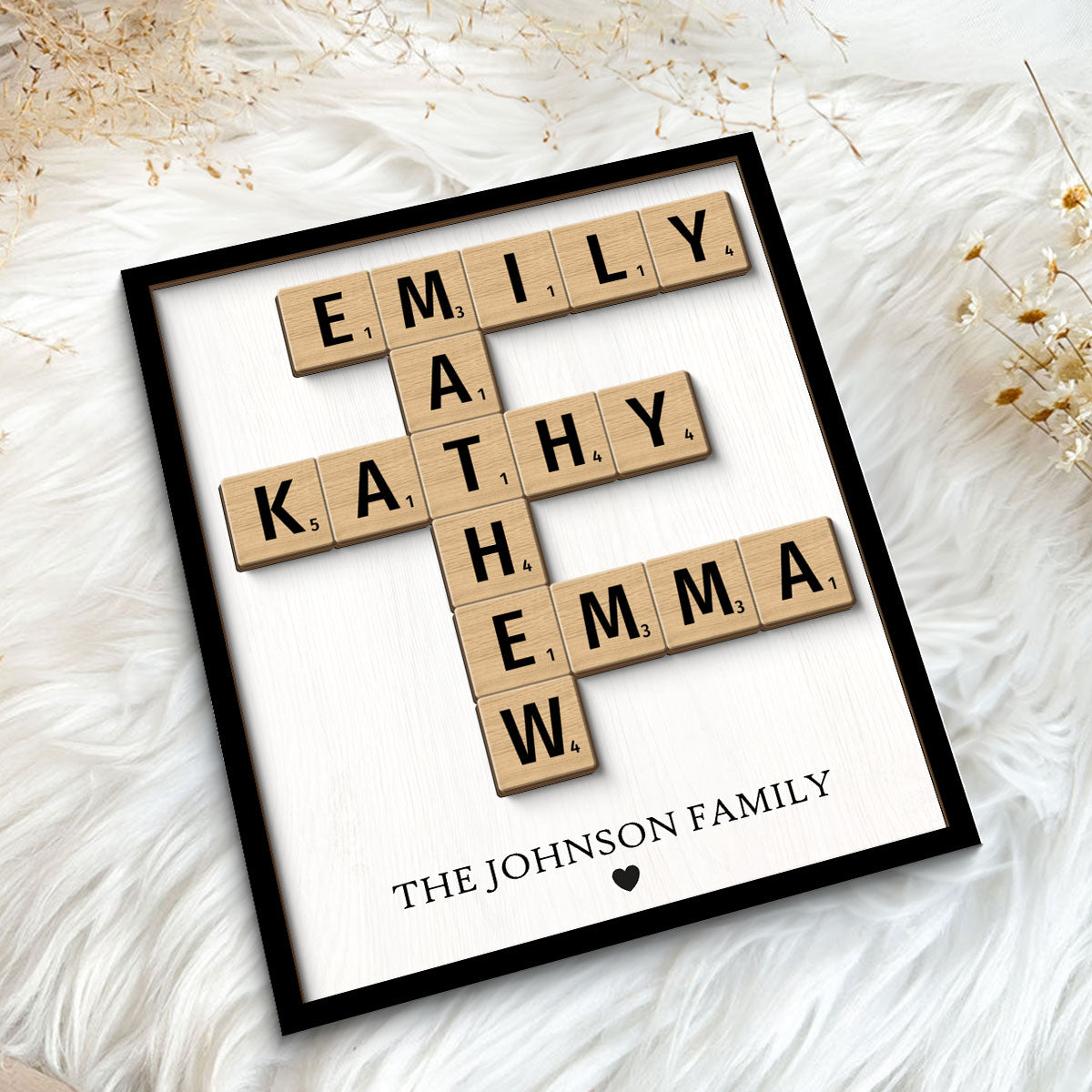 Unique Home Decor Gift For Family Friends Make Your Own Crossword Personalized 2-Layer Wooden Plaque