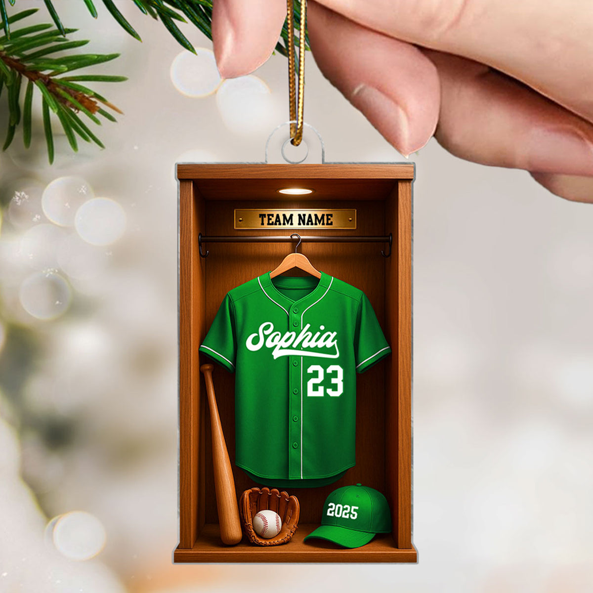 Custom Sports Keepsake - Personalized Acrylic Ornament - Christmas Gift for Son, Daughter, Grandson, Granddaughter
