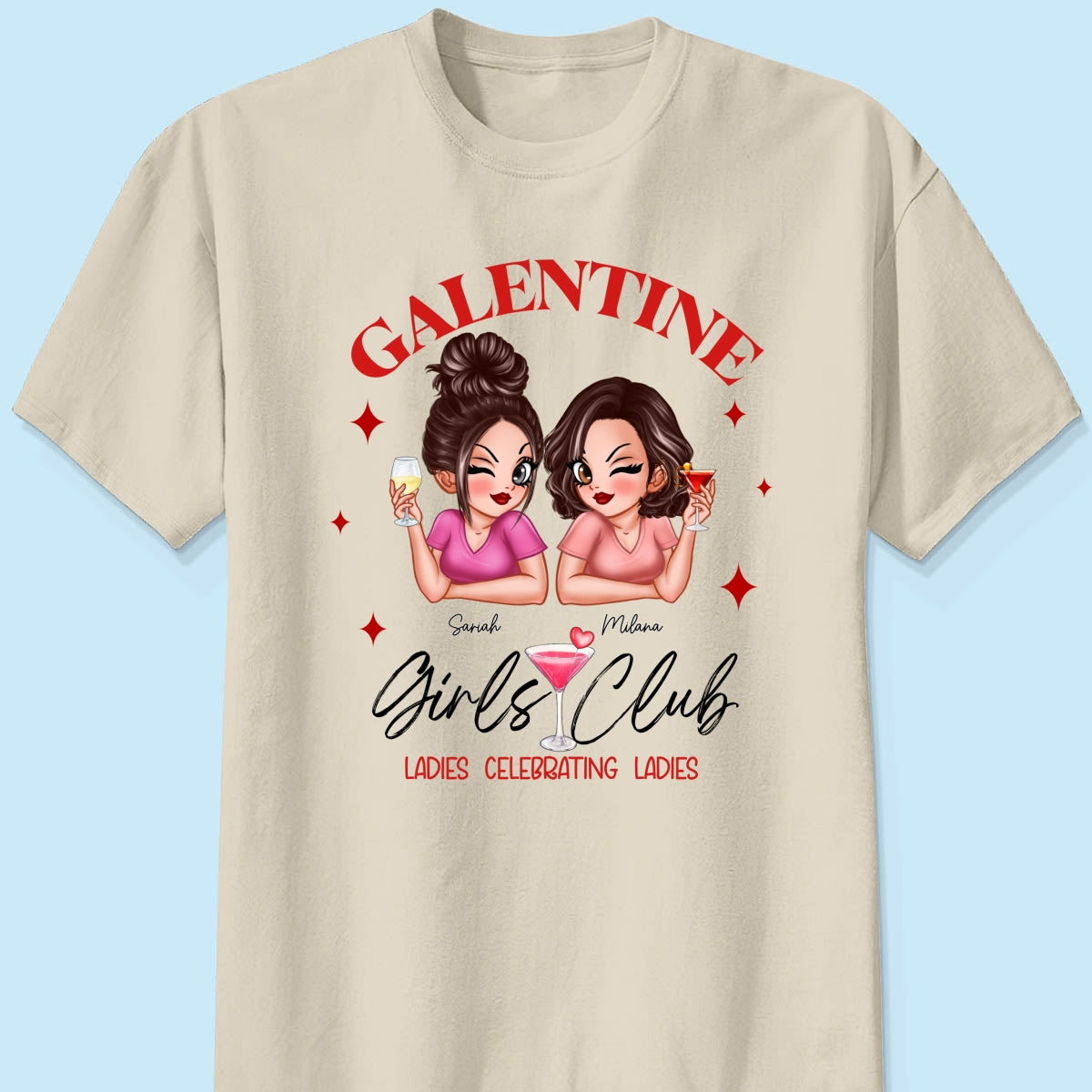 Galentine Girls Club Pretty Girls Personalized Shirt,  Shirt, Social Club, Besties Gift