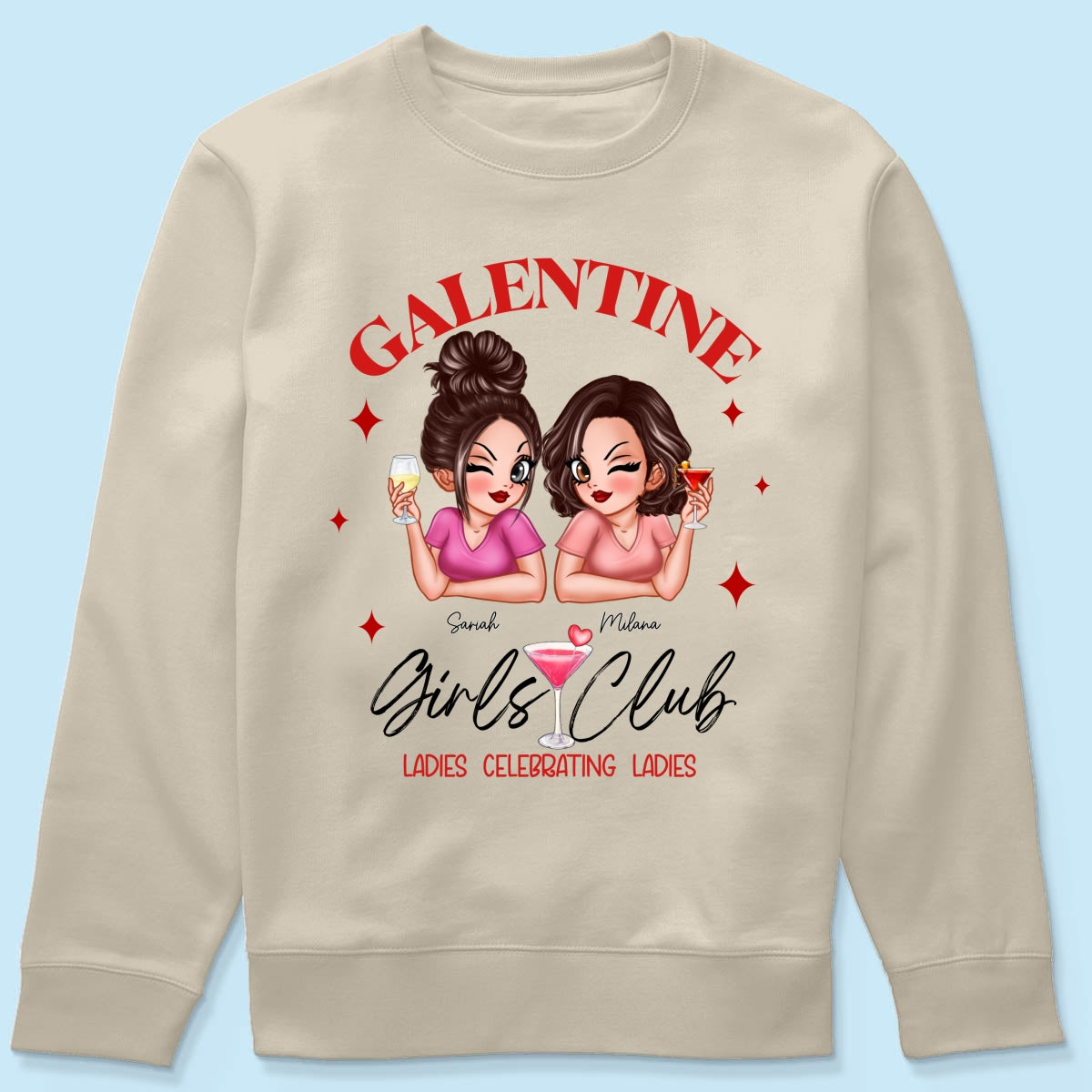 Galentine Girls Club Pretty Girls Personalized Shirt,  Shirt, Social Club, Besties Gift