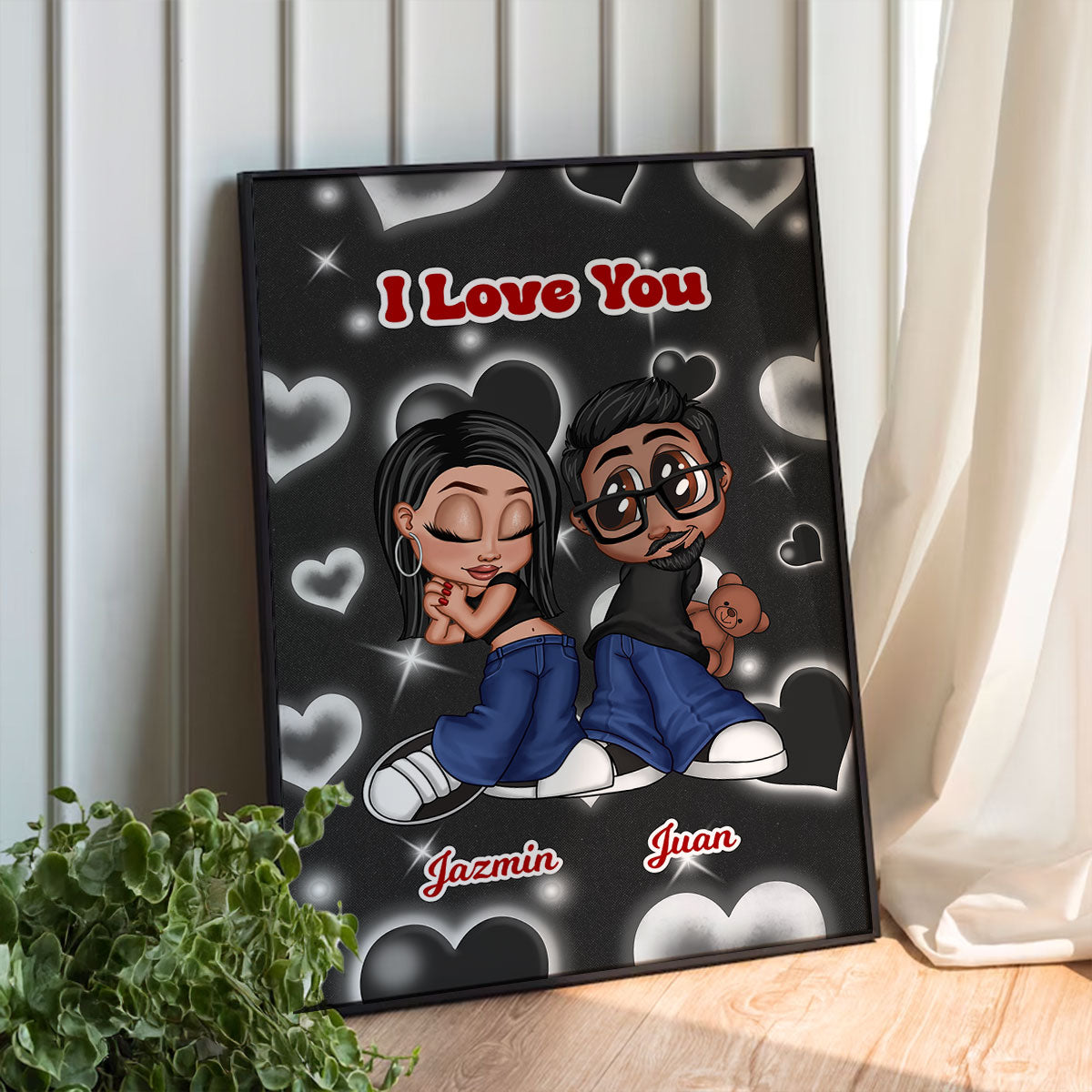 Y2K Couple Personalized Poster, Unique Gift For Him, For Her