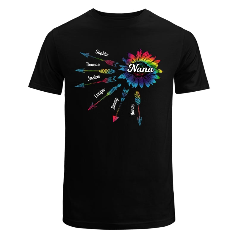 Mom Grandma Colorful Sunflower Arrows Personalized Shirt