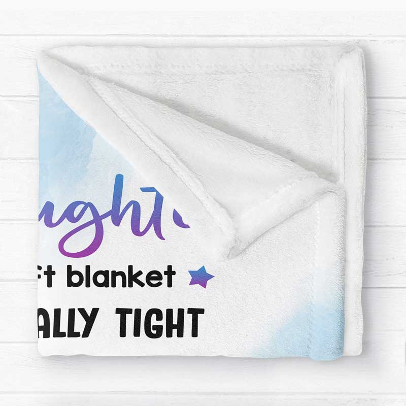 To My Daughter Pastel Color Doll Mom And Daughter Personalized Fleece Blanket