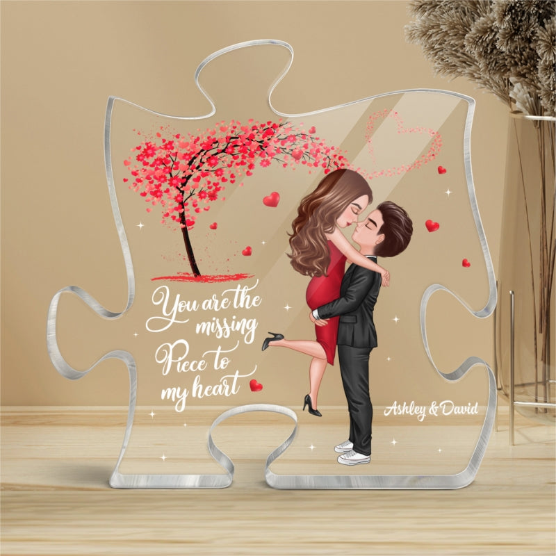 My Missing Piece Couple Personalized Acrylic Puzzle Plaque