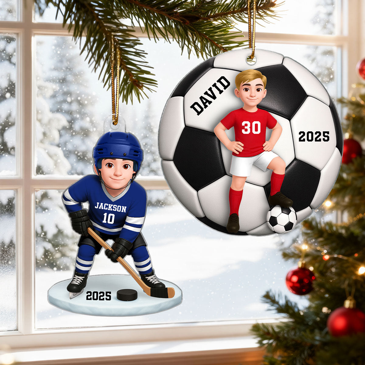 3D Effect Karate Boy Girl - Personalized Acrylic Ornament - Christmas Gift for Daughter or Son