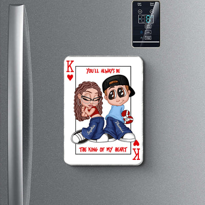 You're King/Queen Of My Heart Y2K Couple - Personalized Acrylic Fridge Magnet - Valentine's Day Gift, Anniversary Gift For Him, For Her