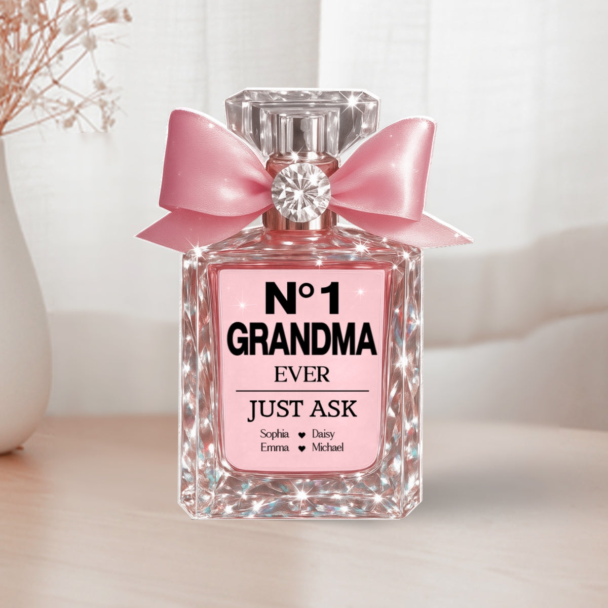 No.1 Mom Grandma Perfume Personalized Acrylic Block Plaque, Mother's Day gift