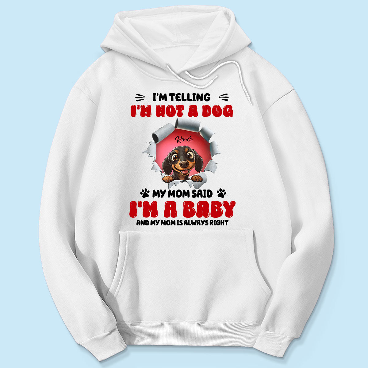 I'm Telling You I'm Not a Dog Funny Cartoon Peeking Dog Personalized Shirt, Gift for Dog Moms