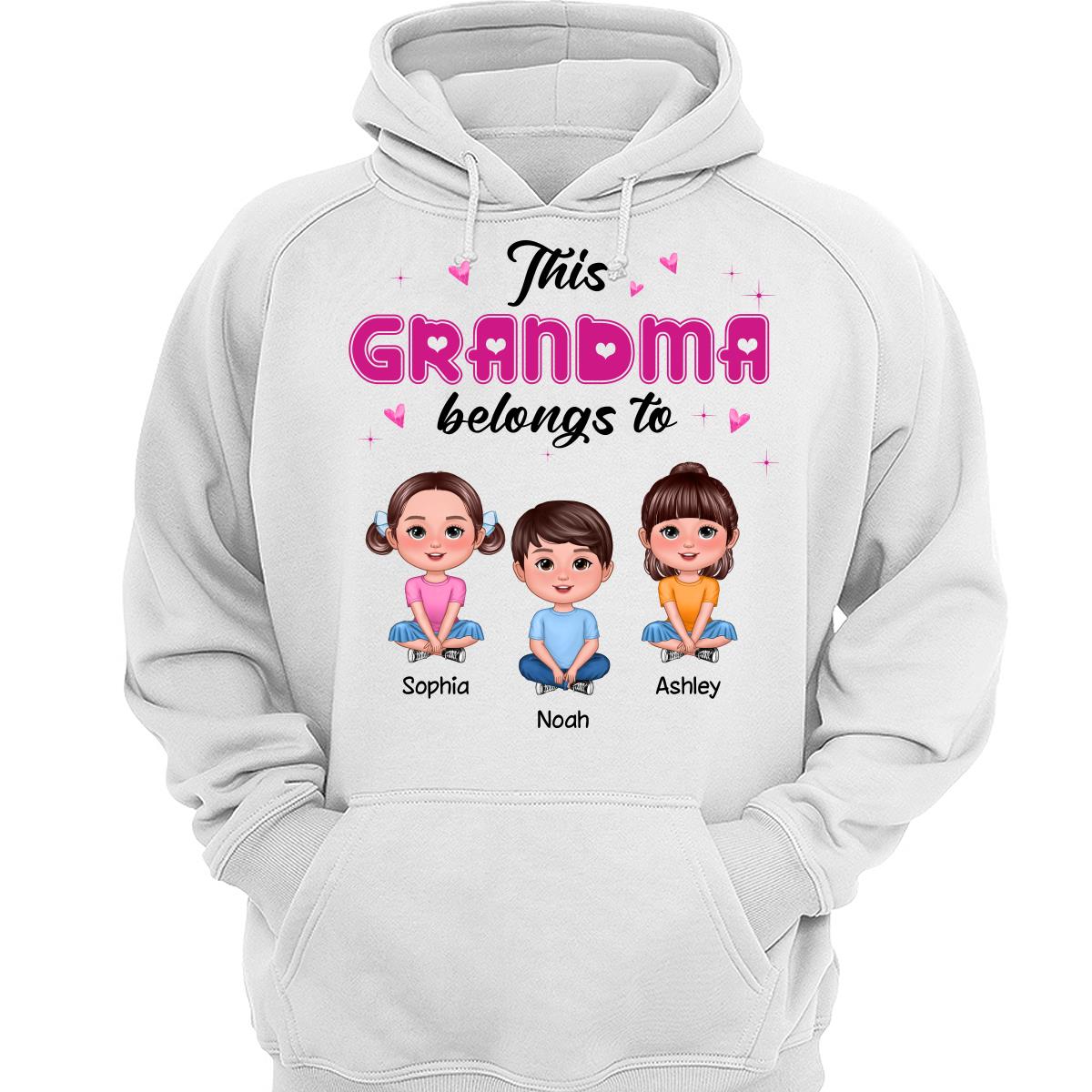 This Grandma Mom Belongs To Pretty Doll Kids Personalized Shirt