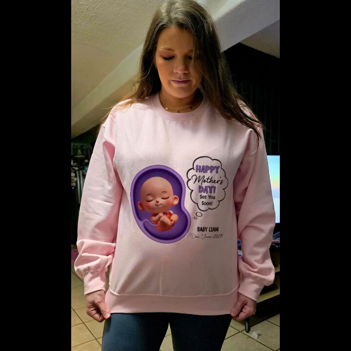 Happy Mother's Day Mommy See You Soon From Baby Personalized Shirt, Custom Pregnancy Reveal Shirt, Gift For Expecting Moms