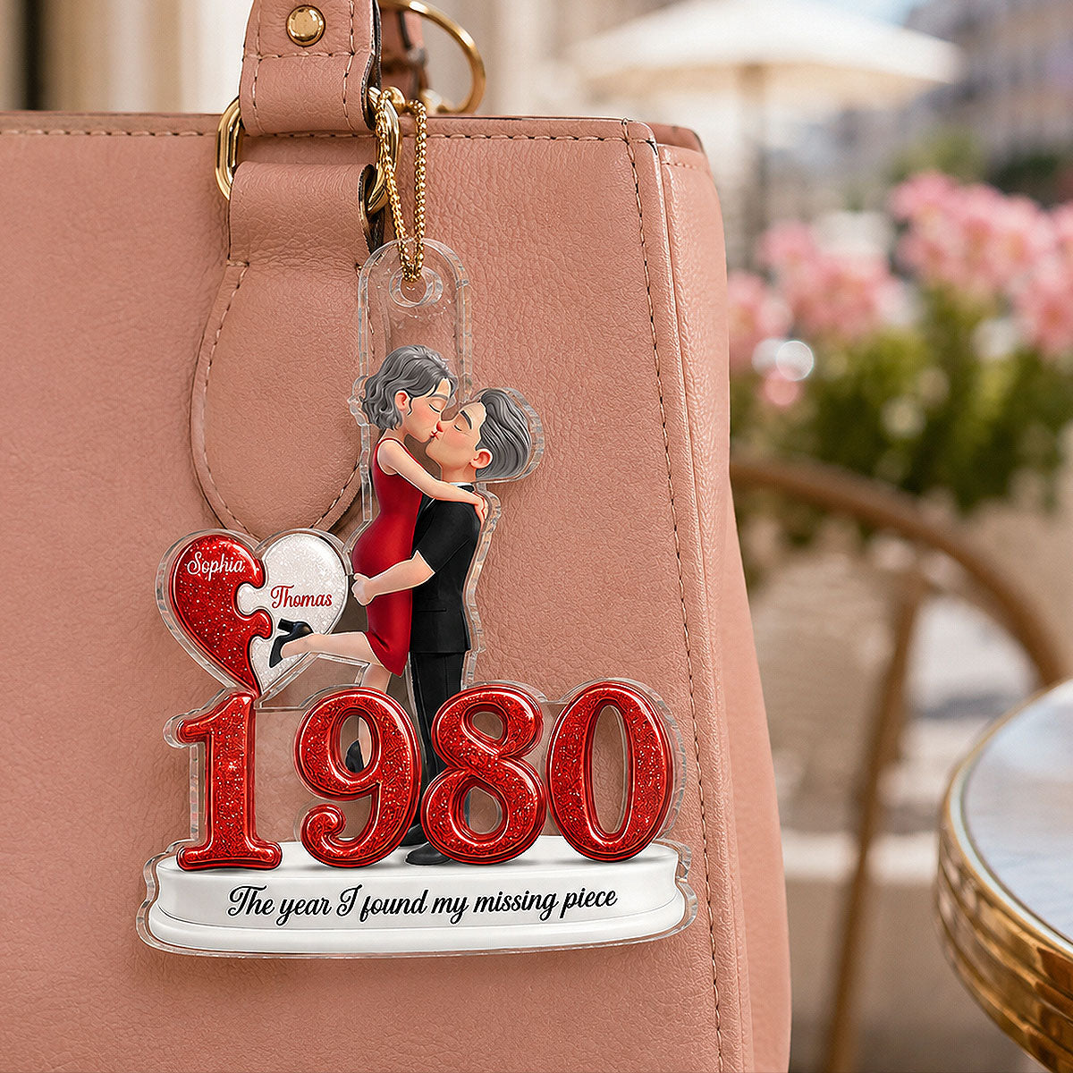 The Year I Found My Missing Piece 2D Flat - Personalized Acrylic Ornament - Christmas Keepsake for Couples