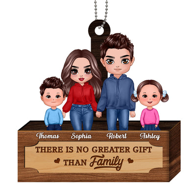 No Greater Gift Than Family Personalized Wooden Ornament