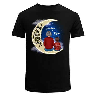 Grandma Grandkids On Moon Personalized Shirt