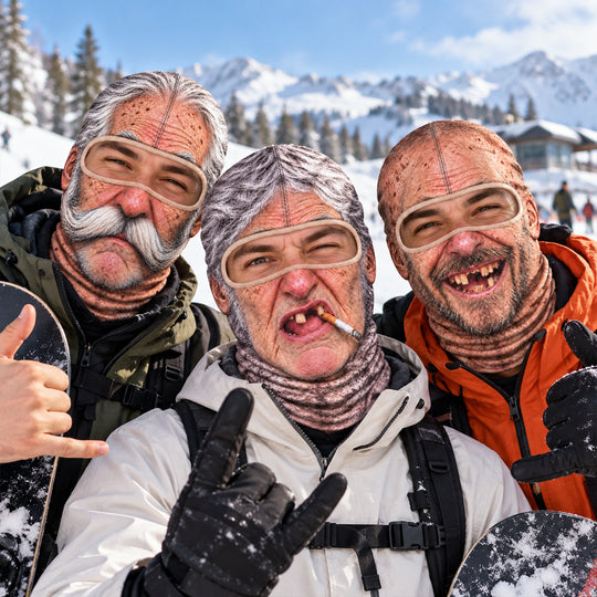 Realistic Old Man Face - Personalized Balaclava Mask - Hilarious Winter Christmas Gift for Skiers, Snowboard Party Face Cover, Custom Ski Mask