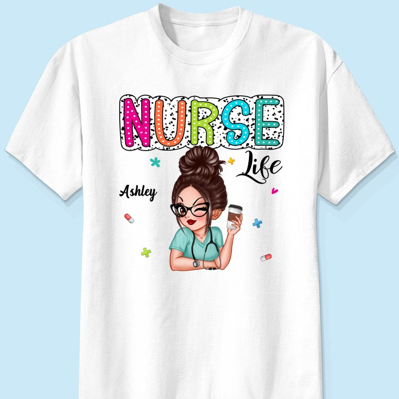 Nurse Life Dalmatian Dots Summer Personalized Shirt