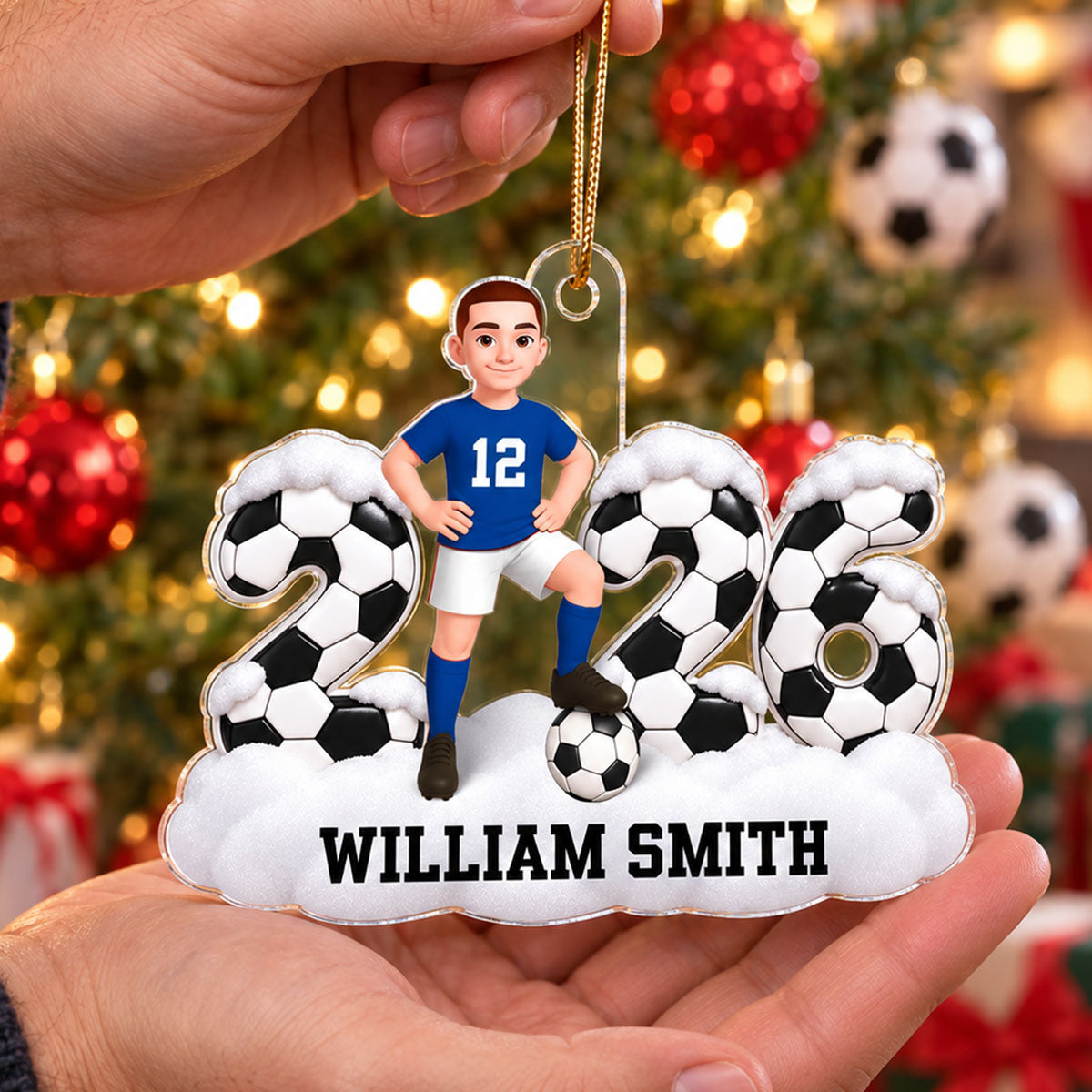 2026 Soccer Girl Boy - Personalized Acrylic Ornament - Christmas Gift For Daughter, Gift For Son
