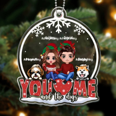 Couple Dogs We Got This Snow Globe Christmas Personalized Acrylic Ornament