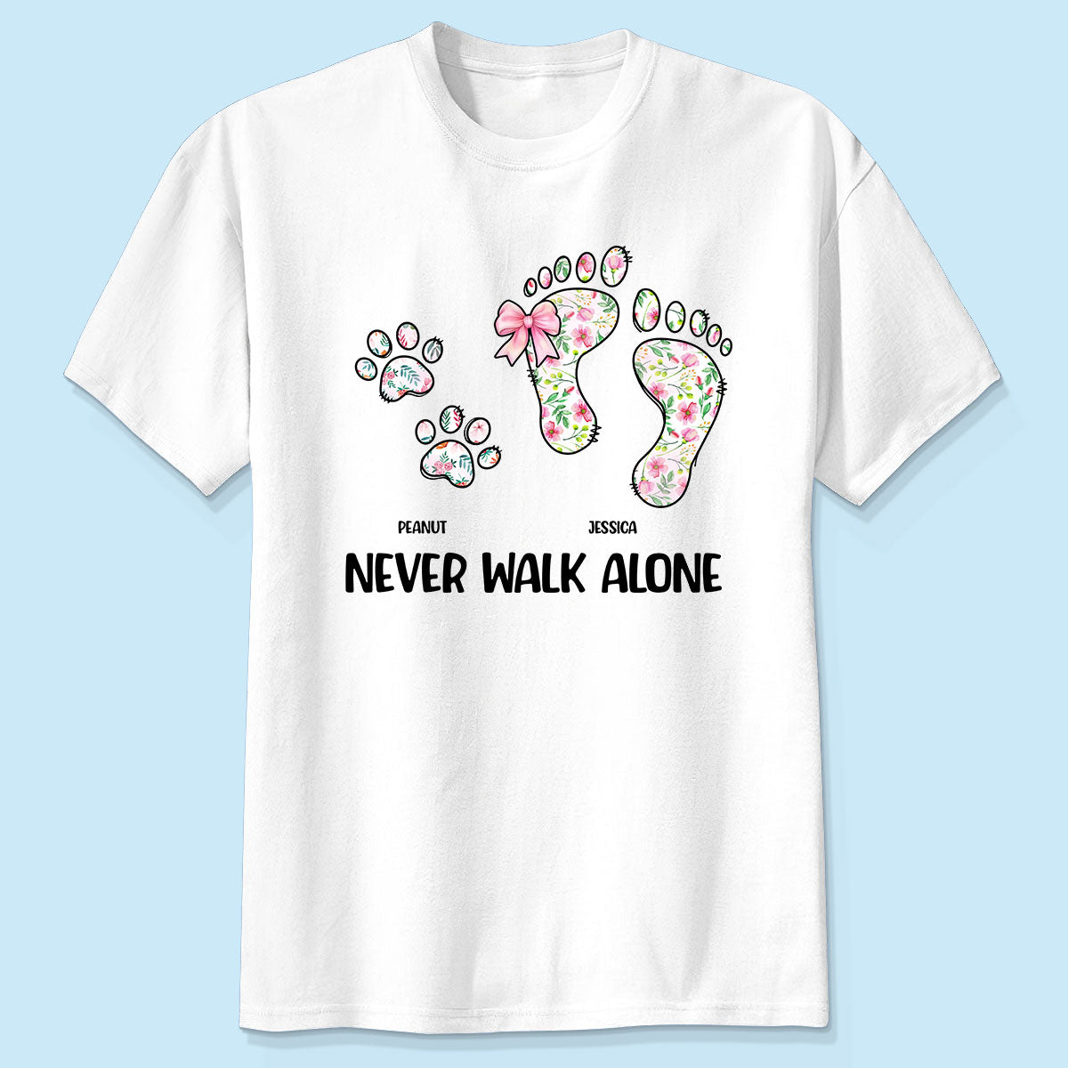 Dog Mom Never Walk Alone Personalized Shirt