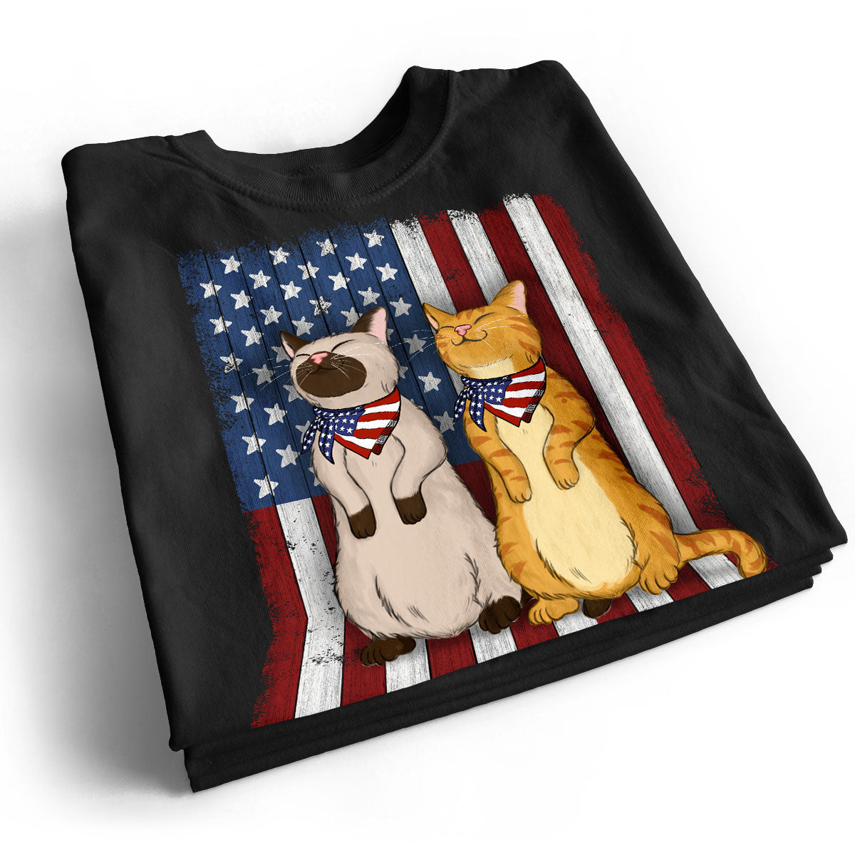 Nation Flag Standing Cat 4th Of July Independence Day Personalized Shirt
