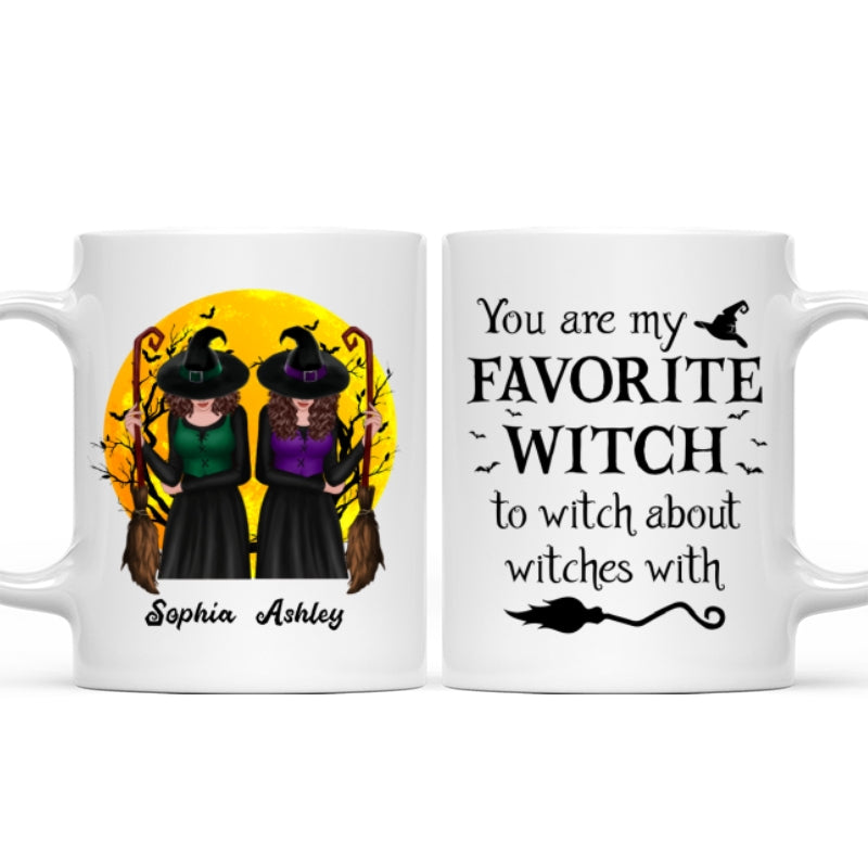 Halloween Front View Besties Gift For Best Friends Personalized Mug