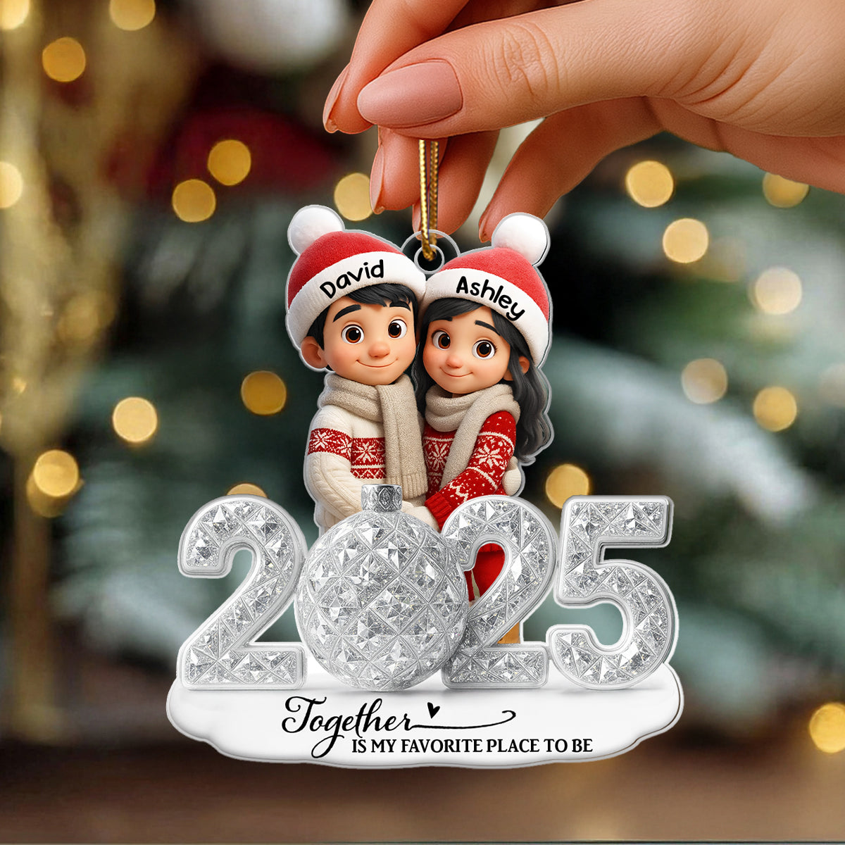 Couple We Got This 3D Crystal Effect - Personalized Acrylic Ornament - Christmas Gift for him, Gift for her