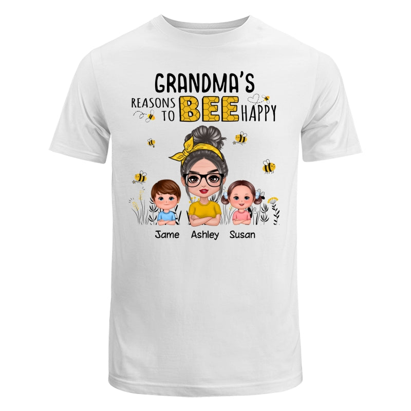 Reasons Bee Doll Grandma & Grandkids Personalized Shirt - Gift For Grandma