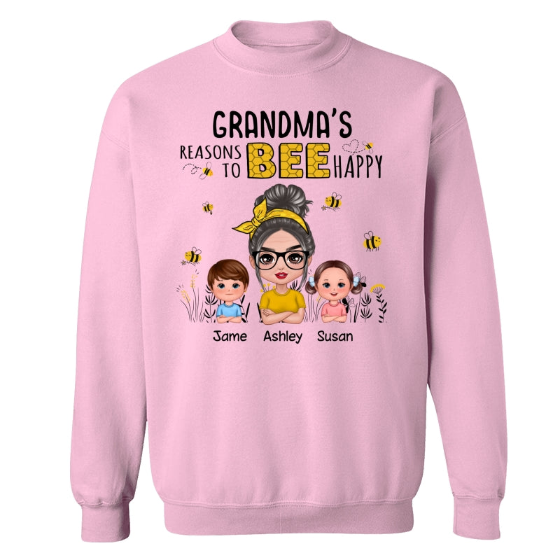 Reasons Bee Doll Grandma & Grandkids Personalized Shirt - Gift For Grandma