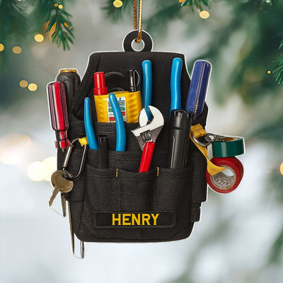 Tools of a True Craftsman – Personalized Acrylic Ornament – Perfect Gift for Skilled Electrician, Lineman