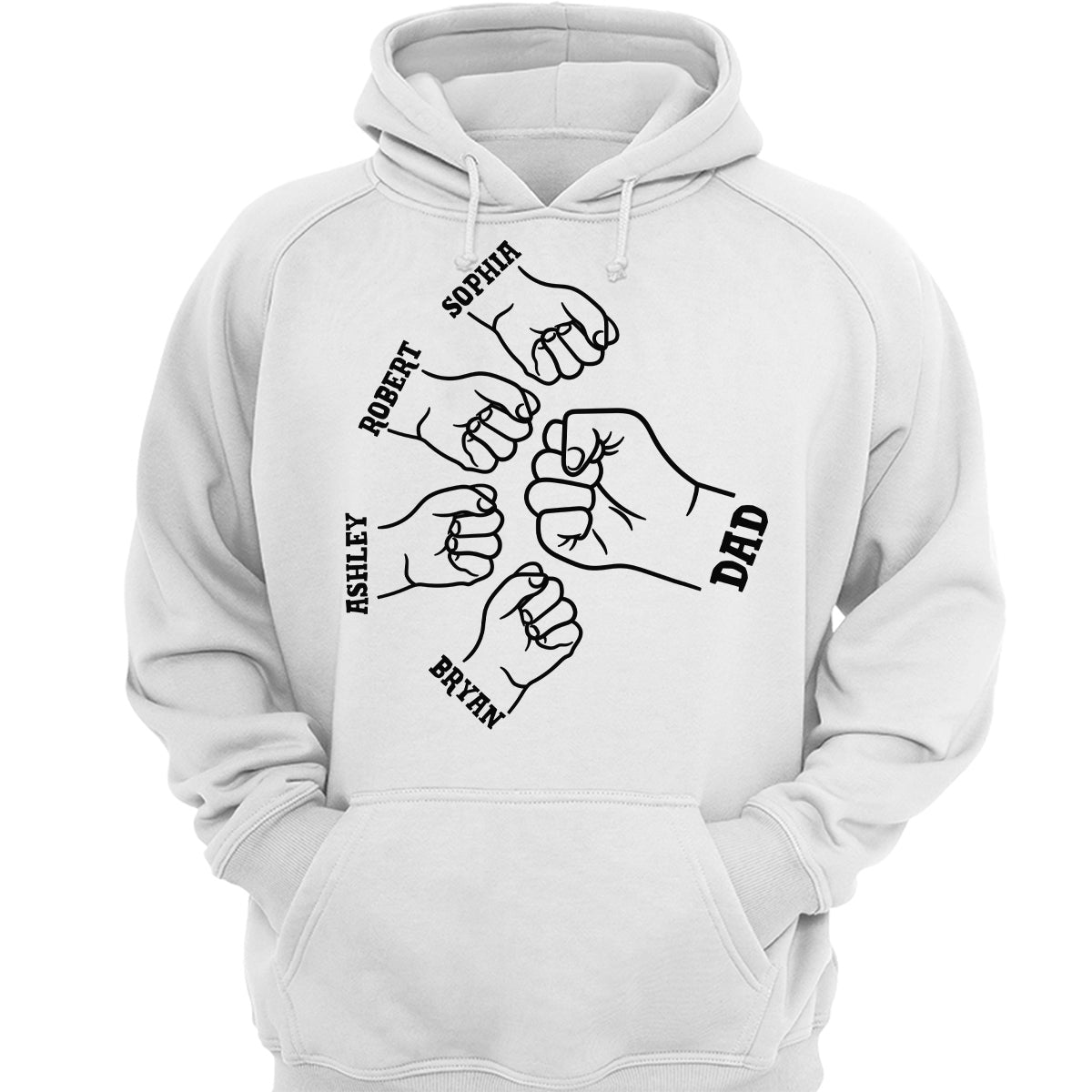 Dad Grandpa And Kids Hands Outline Personalized Shirt