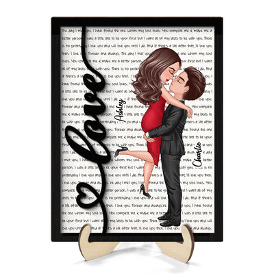 Couple Love Be Mine  Gift For Him For Her Personalized 2-layer Wooden Plaque
