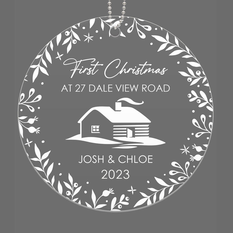 New Home New House First Christmas Housewarming Gift Personalized Acrylic Ornament