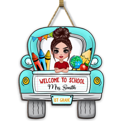 Teacher Truck Welcome Personalized Wood Sign, Teacher Appreciation Gift, Classroom Decor, Welcome Back To School