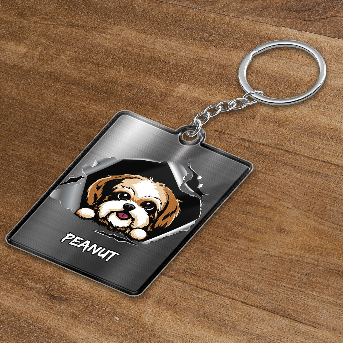 Dogs Scratch Personalized Acrylic Keychain