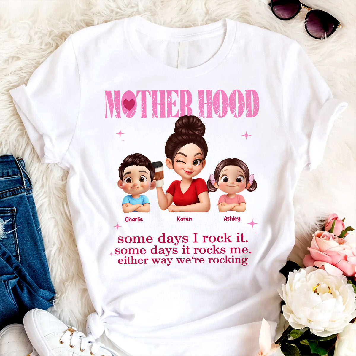 Rockin' Motherhood - Personalized Shirt - Mother's Day Gift for Mom, Wife