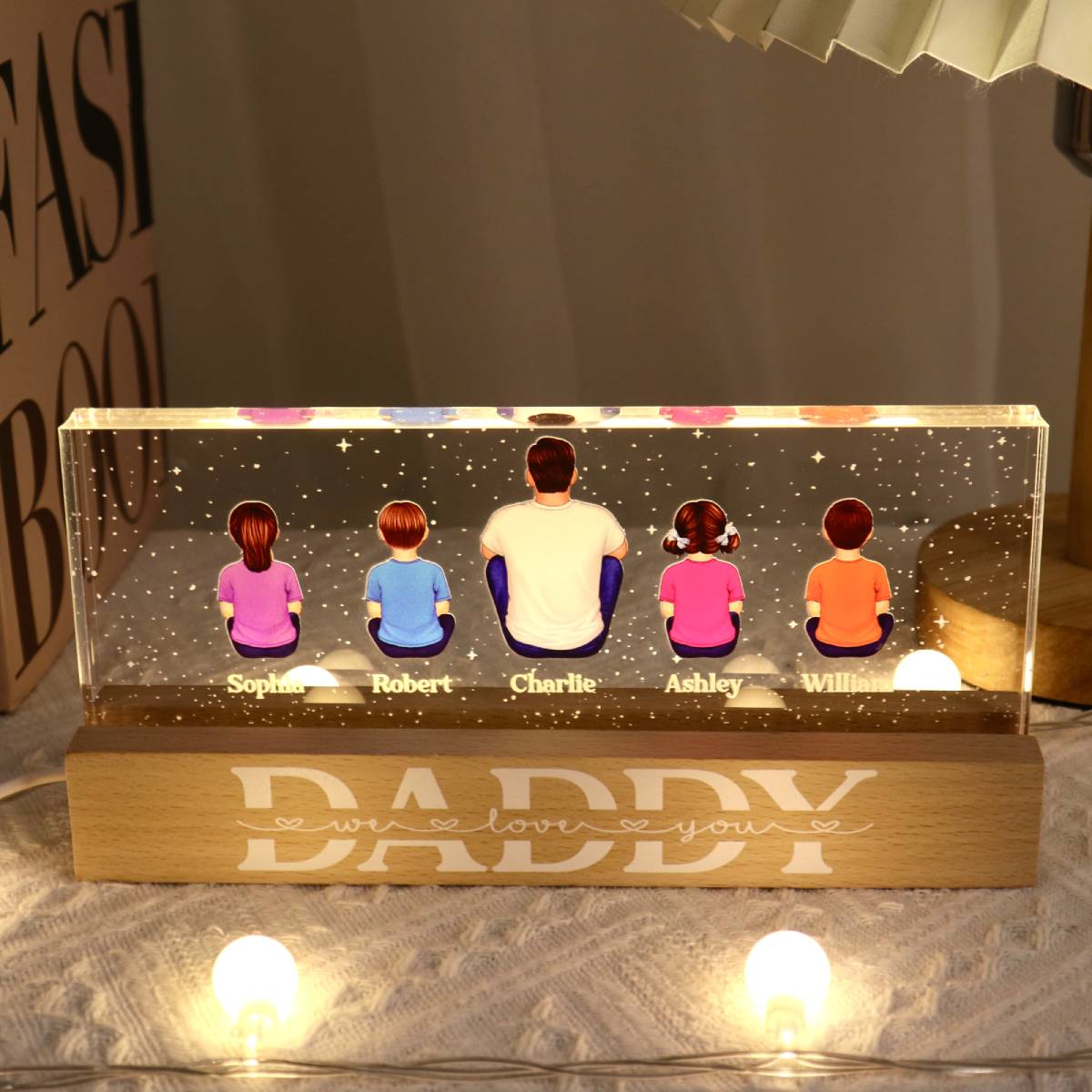 [EXCLUSIVE LIMITED EDITION] Best Dad Ever Personalized Acrylic Night Light, Perfect Father's Day Gift For Dad