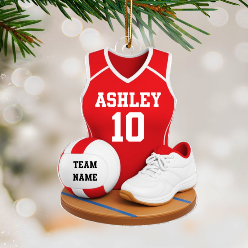 Volleyball Kit 3D Effect - Personalized Acrylic Ornament - Christmas Gift For Daughters, Grandkids